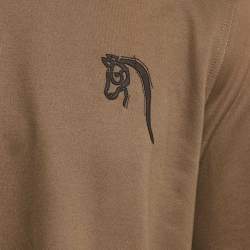 Hermes Green Leather Applique Jersey Crewneck T-Shirt L