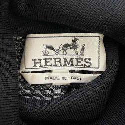 Hermes Black Virgin Wool Silk Flame Motif Sweater Men's Size L