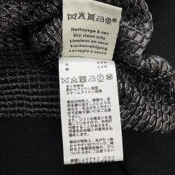 Hermes Black Virgin Wool Silk Flame Motif Sweater Men's Size L