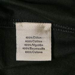 مملوكة مسبقًا Hermes Black 3D H Embroidered Jersey Crew Neck T-Shirt XL