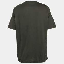 مملوكة مسبقًا Hermes Black 3D H Embroidered Jersey Crew Neck T-Shirt XL