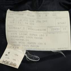 Hermes Navy Blue Wool Single Breasted Blazer & Straight Leg Pant Set L