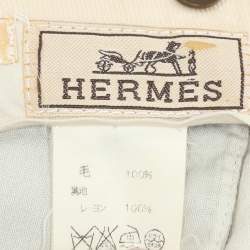 Hermes Navy Blue Wool Single Breasted Blazer & Straight Leg Pant Set L