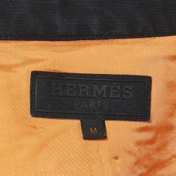 Hermes Black Nylon Zip-Up Jacket M