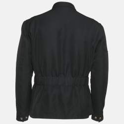 Hermes Black Nylon Zip-Up Jacket M