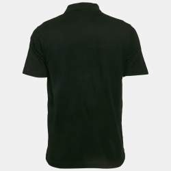 Hermes Black Cotton Logo Pocket Detail Polo T-Shirt M