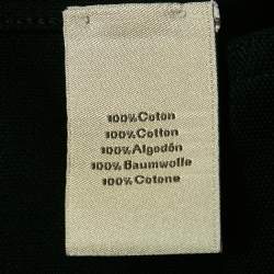 Hermes Black Cotton Logo Pocket Detail Polo T-Shirt M