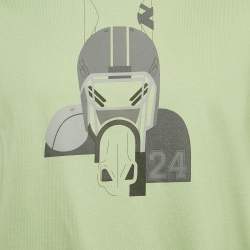 Hermes Green Print Cotton Crew Neck Half Sleeve Quarterb'H" T-Shirt L