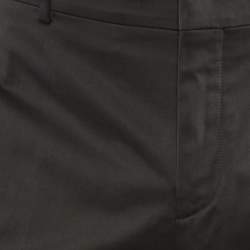 Hermès Black Cotton Straight Leg Pants L