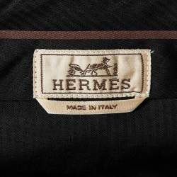 Hermes Charcoal Grey Cotton Regular Fit Pants M