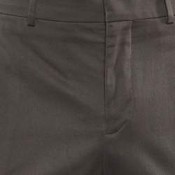 Hermes Charcoal Grey Cotton Regular Fit Pants M