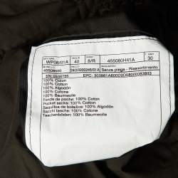 Hermes Black Cotton Drawstring Waist Tapered Pants M