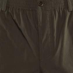 Hermes Black Cotton Drawstring Waist Tapered Pants M