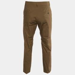 Hermes Brown Cotton Regular Fit Pants L/Waist 36.5"
