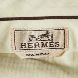 Hermes Brown Cotton Regular Fit Pants L/Waist 36.5"