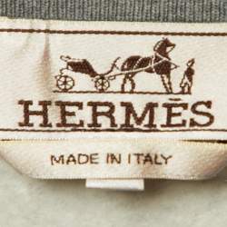 Hermès Grey Cotton Horse Embroidered Sweatshirt S