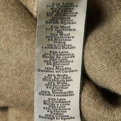 Hermès Beige Wool & Cashmere Leather Trimmed Sweatshirt M