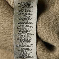 Hermès Beige Wool & Cashmere Leather Trimmed Sweatshirt M