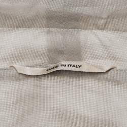 Hermès Grey/White Cotton Light Jacket S