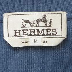 Hermès Blue Jersey Crew Neck T-Shirt M
