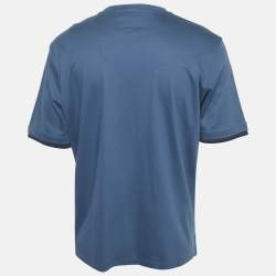 Hermès Blue Jersey Crew Neck T-Shirt M
