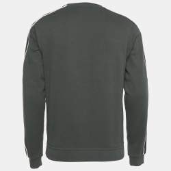Pre Owned Hermes Green Cotton Run H Crewneck Sweatshirt  S
