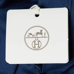 Pre Owned Hermes Indigo Blue Dragon Print Cotton Imprime Place T-Shirt XXL  