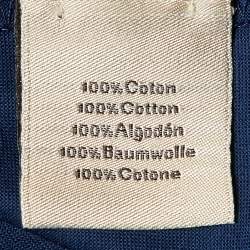 Pre Owned Hermes Indigo Blue Dragon Print Cotton Imprime Place T-Shirt XXL  