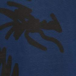 Pre Owned Hermes Indigo Blue Dragon Print Cotton Imprime Place T-Shirt XXL  