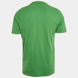 مملوكة مسبقًا Hermes Green Cotton Pique Crew Neck T-Shirt M