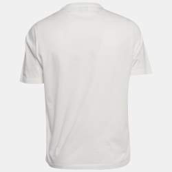 Pre Owned Hermes White Surfboard Beach Print Cotton Poulpwatch T-Shirt M