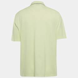 Pre Owned Hermès Lime Green Cotton Pique Polo T-Shirt XXL