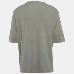 Pre Owned Hermes Grey Cotton Pique Crew Neck T-Shirt XL