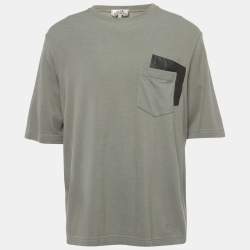 Pre Owned Hermes Grey Cotton Pique Crew Neck T-Shirt XL