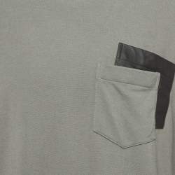 Pre Owned Hermes Grey Cotton Pique Crew Neck T-Shirt XL