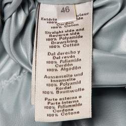 Pre Owned Hermes Grey Nylon Quilted Button Front Vest S