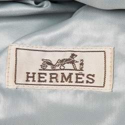 Pre Owned Hermes Grey Nylon Quilted Button Front Vest S