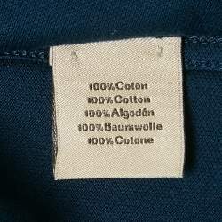 مملوكة مسبقًا تي شيرت هيرمس بيكيه أزرق كحلي مقاس صغير - سمول