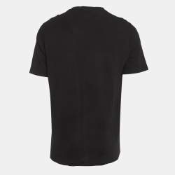 Pre Owned Hermes Black Cotton Round Neck T-Shirt XL