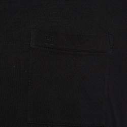Pre Owned Hermes Black Cotton Round Neck T-Shirt XL