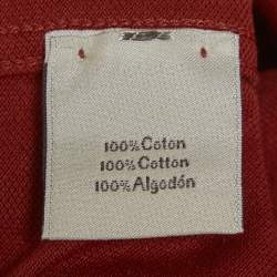 مملوكة مسبقًا Hermes Burnt Orange Pique Polo T-Shirt S