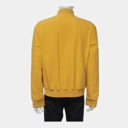 Pre Owned Hermes Reversible Grey, Yellow Nylon Zip Up Jacket