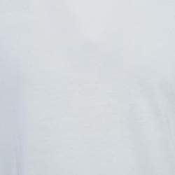 Pre Owned Hermes White Cotton Knit Long Sleeves Pullover M