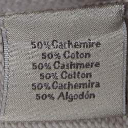 مملوكة مسبقًا Hermes Grey Intarsia Cashmere Knit Sweater L