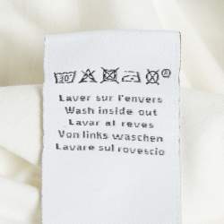 مملوكة مسبقًا Hermes White Horsebit Print Jersey T-Shirt S