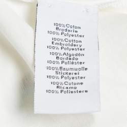 مملوكة مسبقًا Hermes White Horsebit Print Jersey T-Shirt S