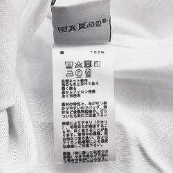 مملوكة مسبقًا تي شيرت جيب هيَرمس تطريز قطن أبيض مقاس صغير