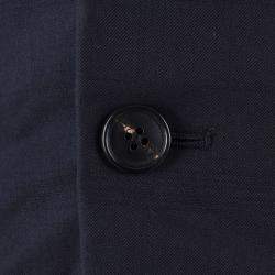 مملوكة مسبقًا Hermes Navy Blue Wool Jacket Size M