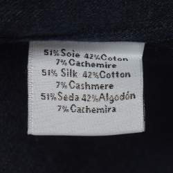 Pre Owned Hermès Navy Blue Chambray Long Sleeve Shirt M