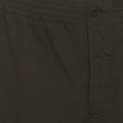 Pre Owned Hermes Green Wool Blend Regular Fit Trousers L